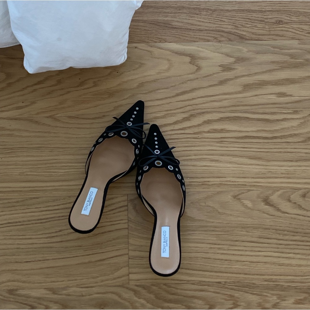 Tony Bianco Shae Black Suede Heels